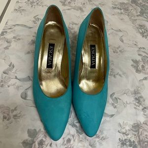 Authentic Escada blue/ turquoise heels